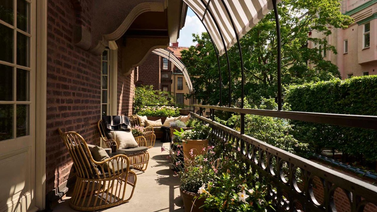 Balcony at hotel Ett HEM