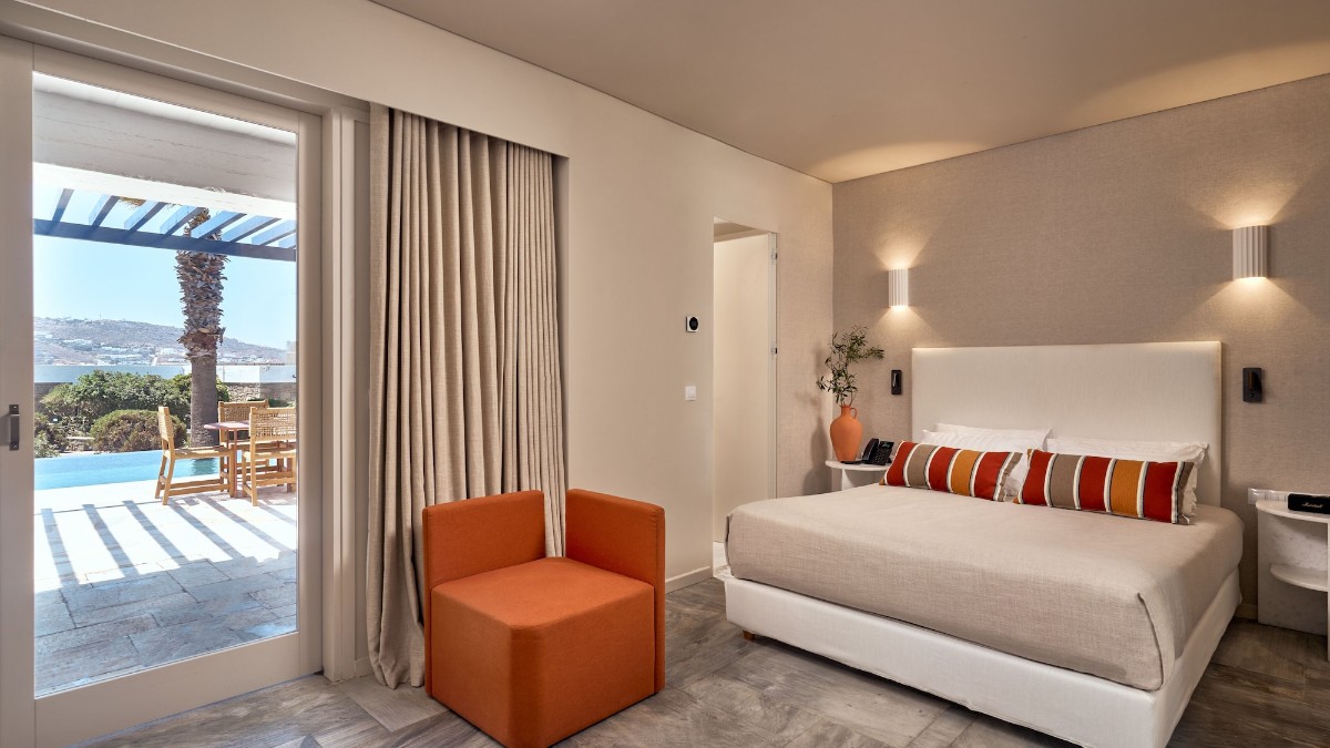 Bedroom at Mykonos Theoxenia, a Member of Design Hotels