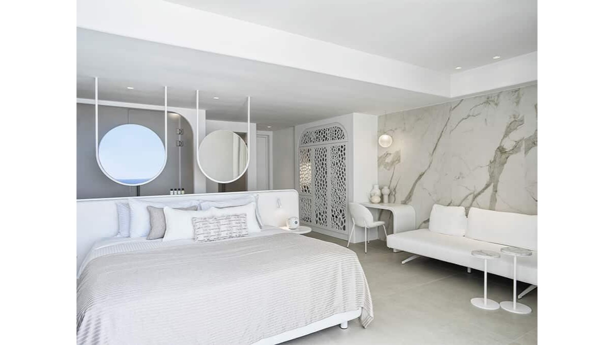 Bedroom at Lovia Mykonos