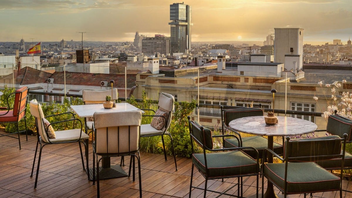 Dachterrasse im Bless Hotel Madrid - the Leading Hotels of the World