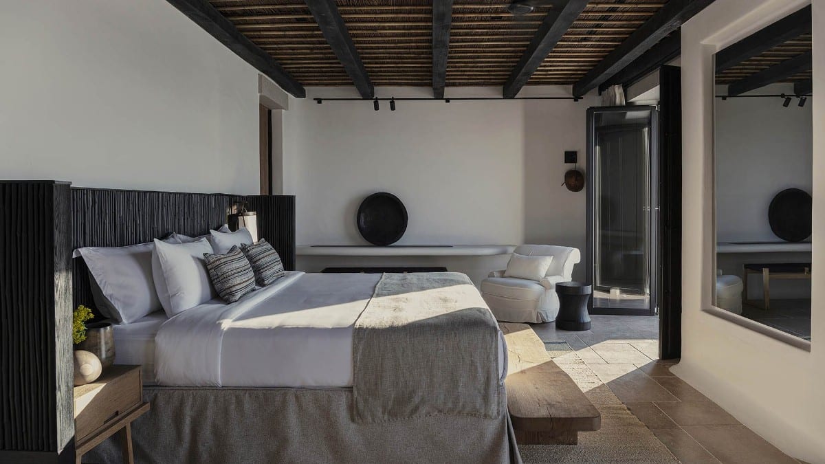 Schlafzimmer im Kalesma Mykonos