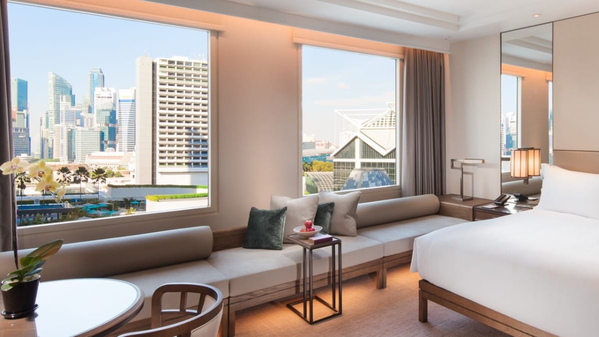Bedroom at Hotel Conrad Singapore Marina Bay