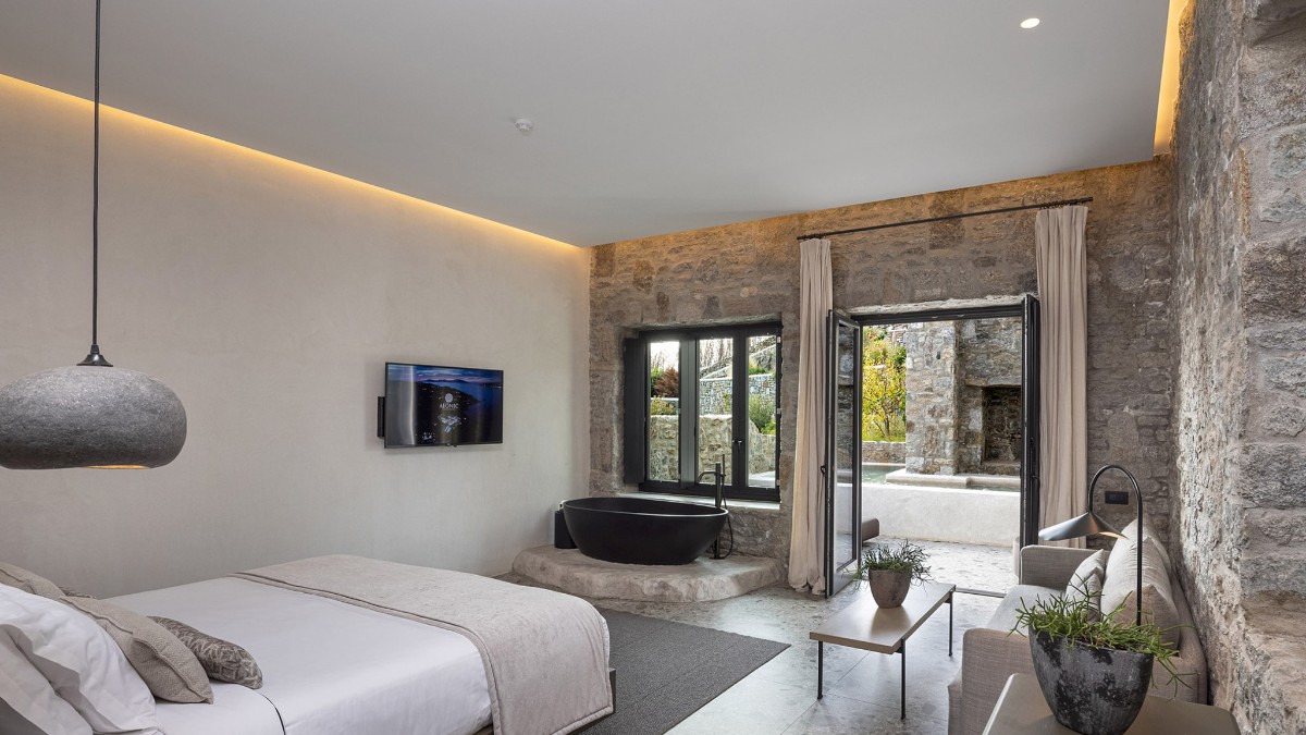 Bedroom at Aeonic Suites and Spa