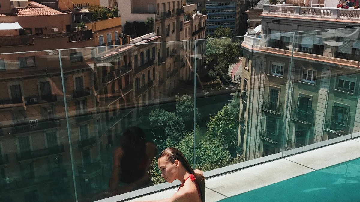 Rooftop pool at The One Barcelona GL