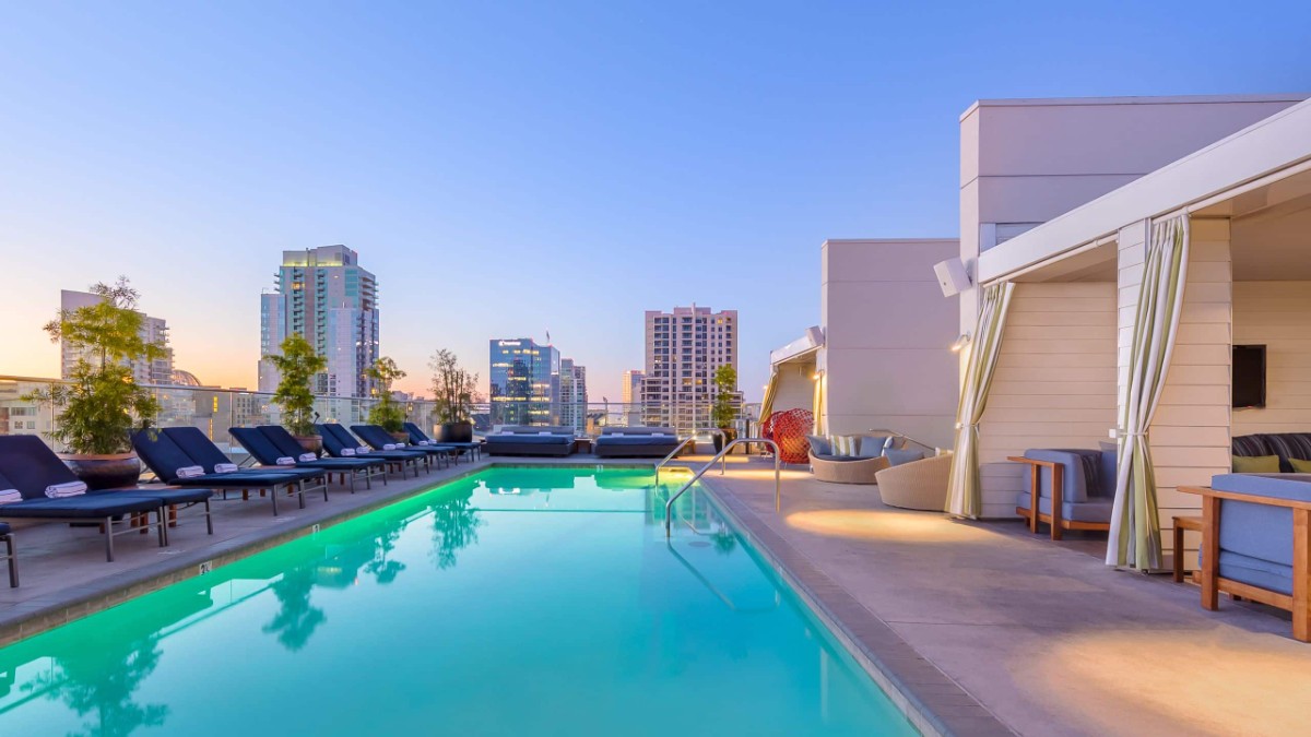 Pool at Andaz Prague, by Hyatt