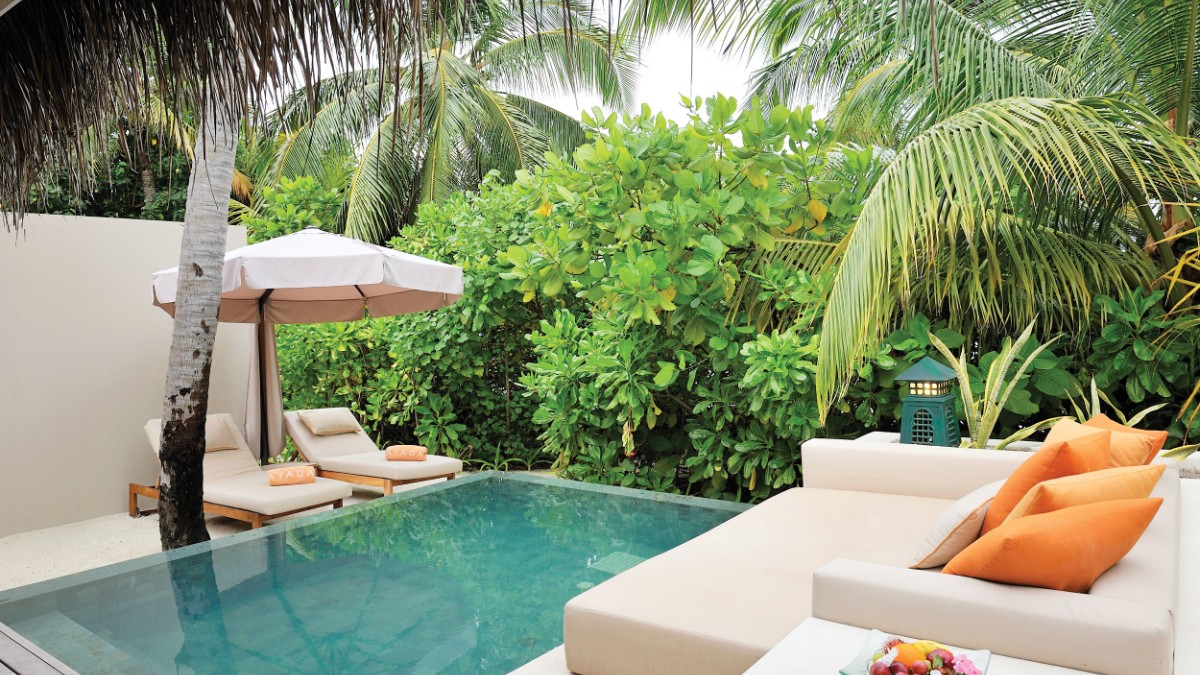 Outdoor swimming pool at Ayada Maldives