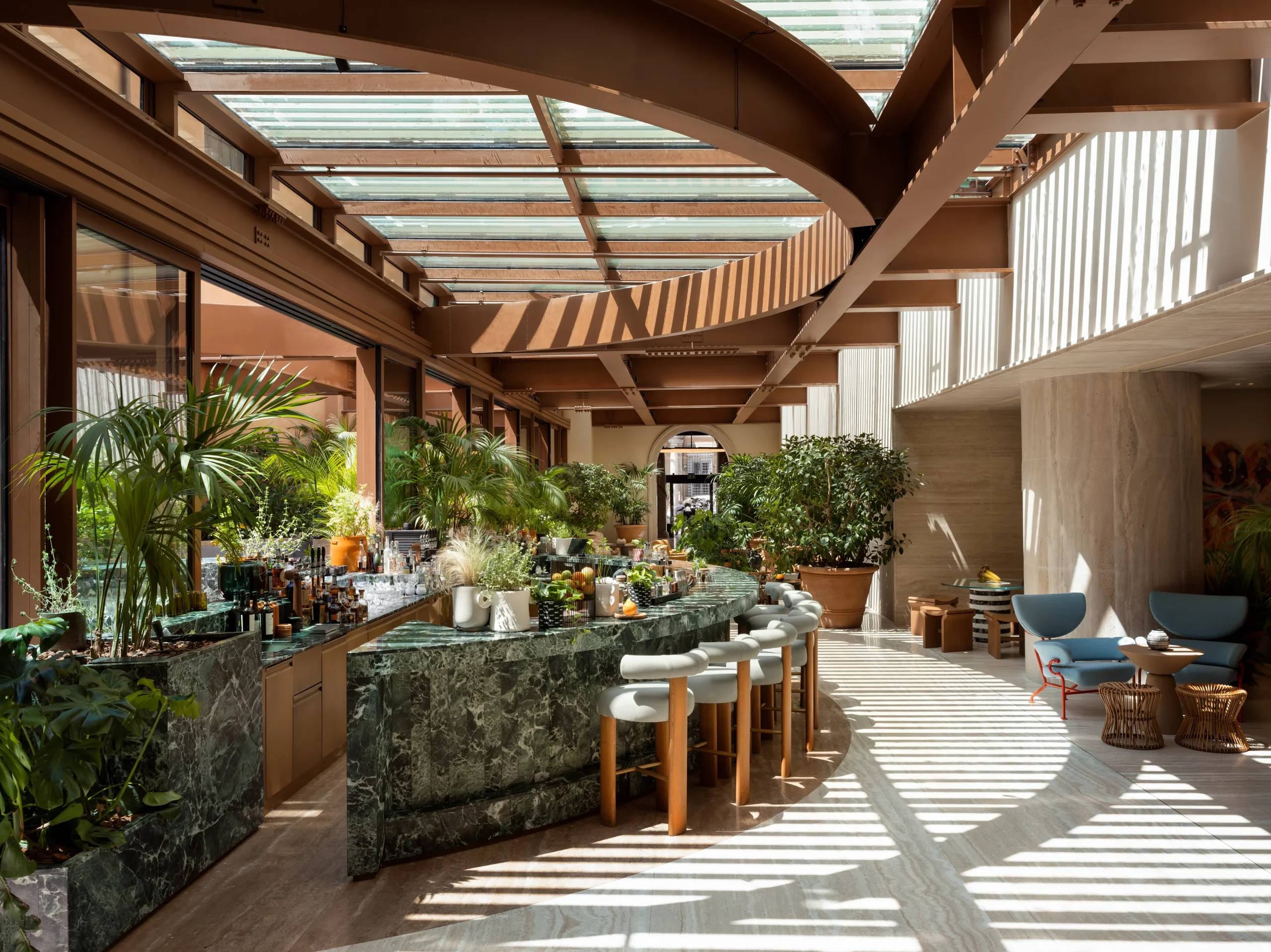 Bar rooftop at Hotel Six Senses Rome