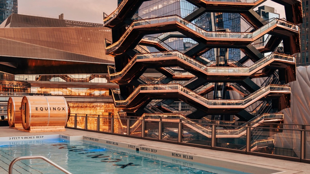Outdoor swimming pool at Equinox Hotel New York