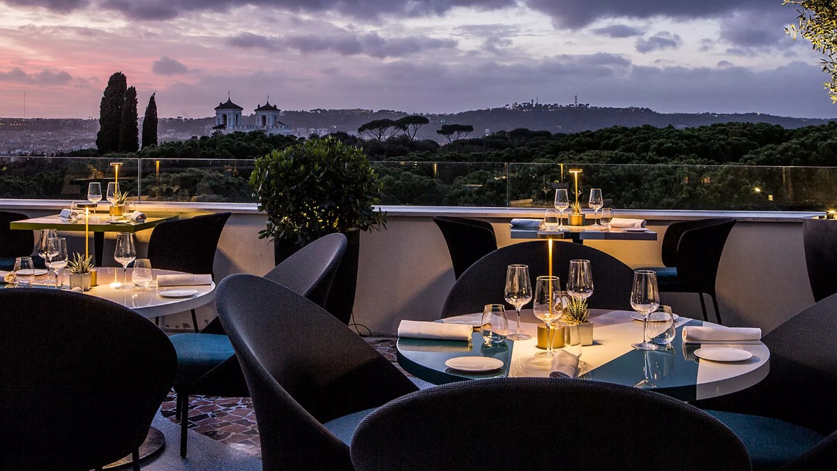 Rooftop bar at Sofitel Roma Villa Borghese
