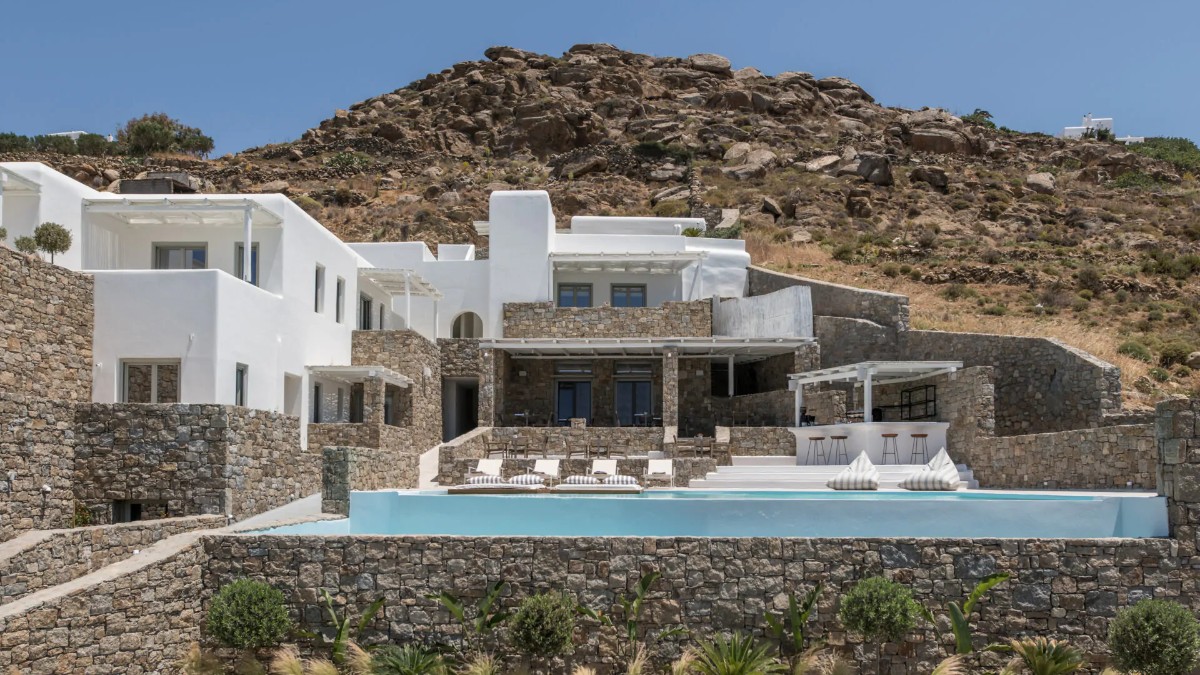 View areas at Arocaria Mykonos