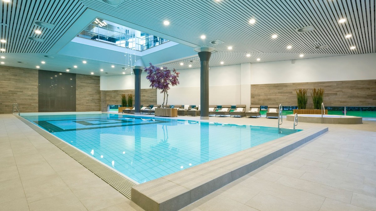 Indoor swimming pool at Hotel Okura Amsterdam