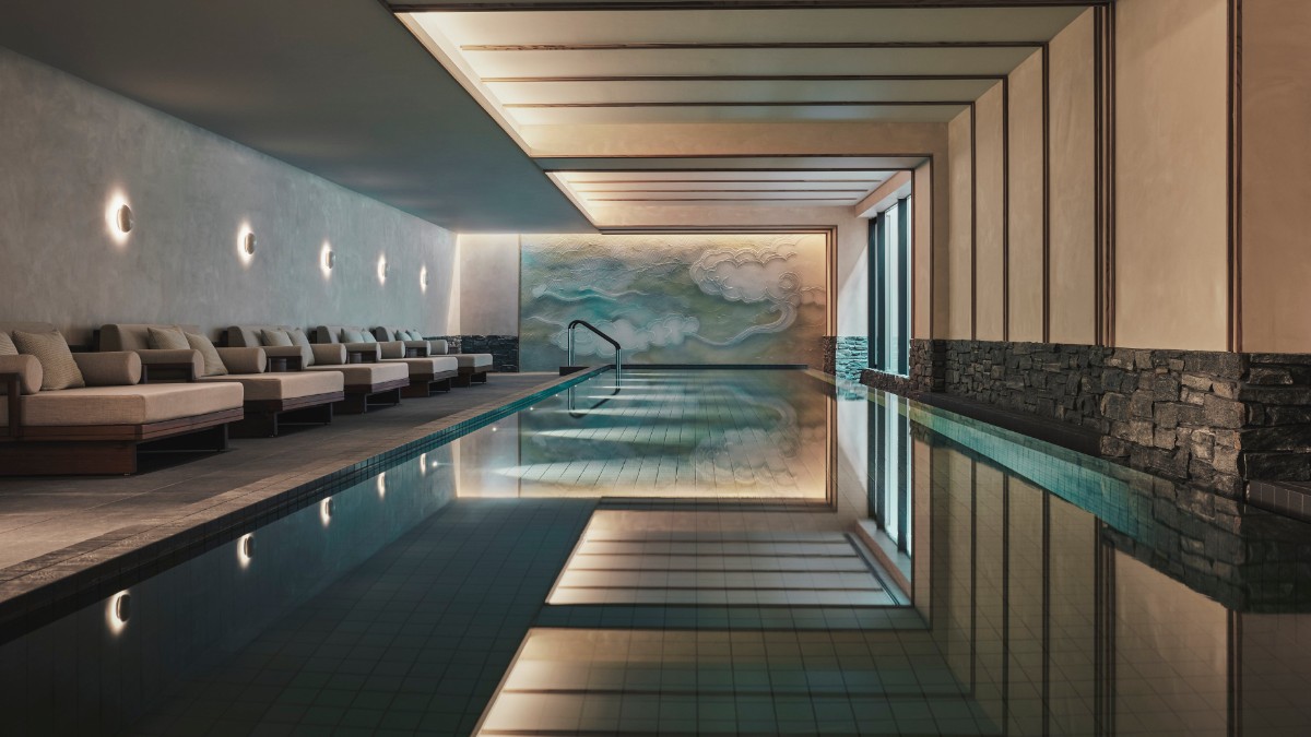 Indoor swimming pool at Six Senses Kyoto