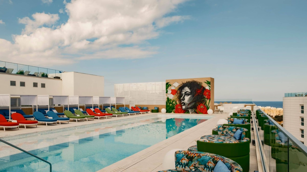 Rooftop pool at Hyatt Centric Malta