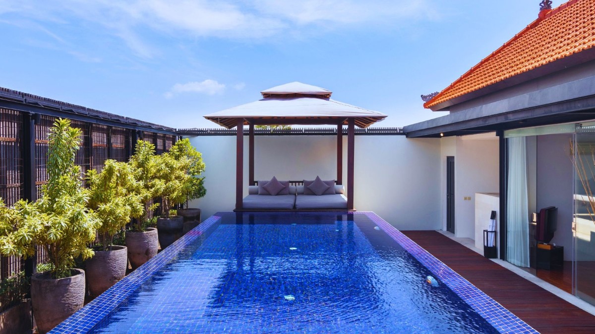 Outdoor swimming pool at One Eleven