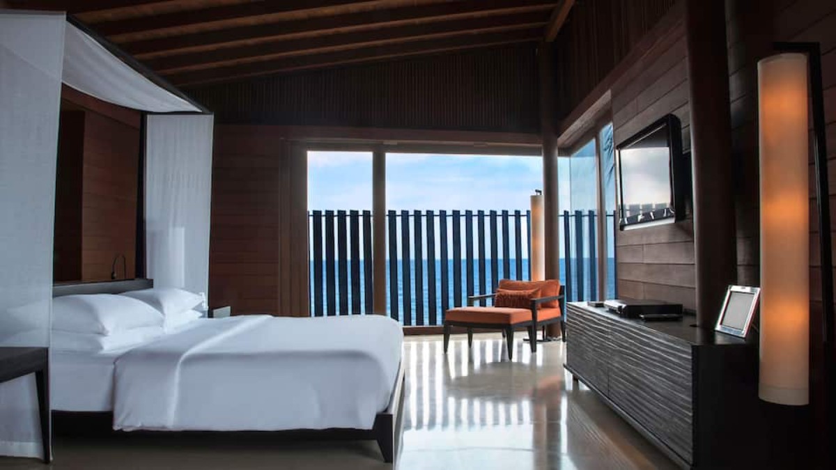 Bedroom at Park Hyatt Maldives Hadahaa