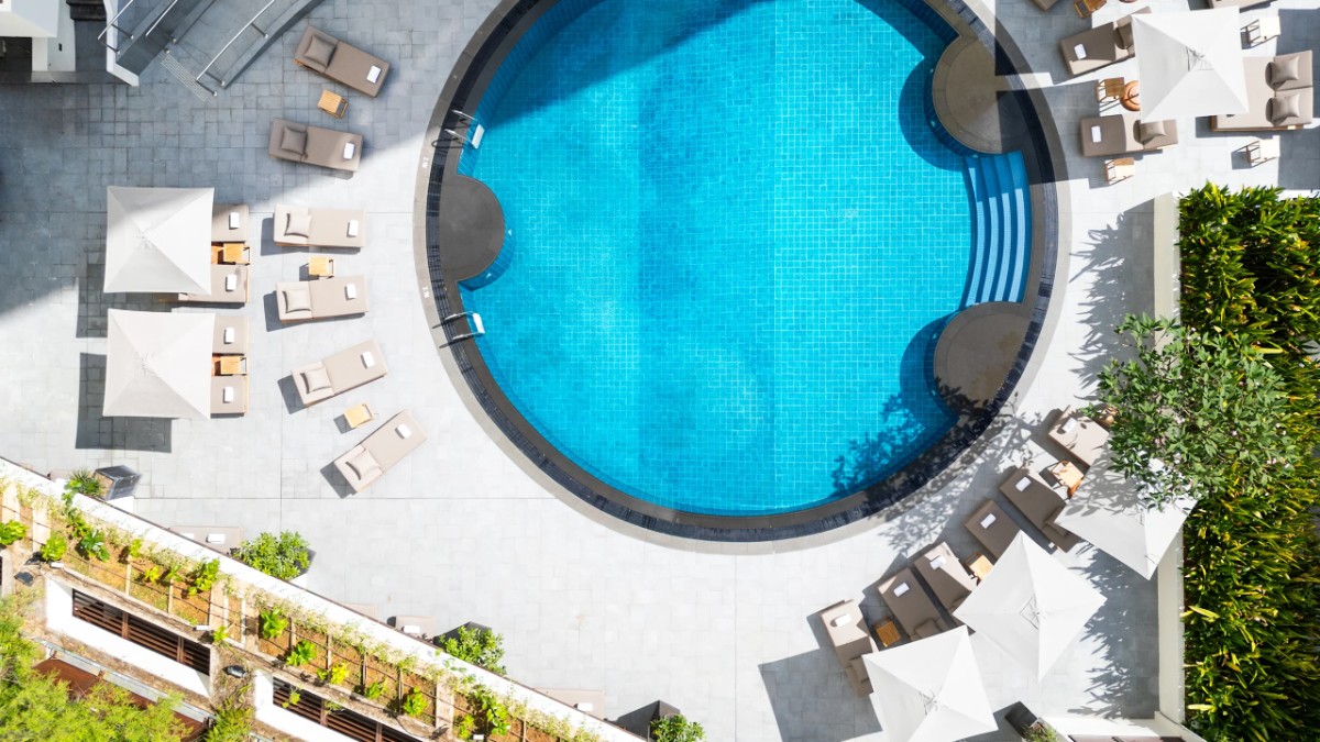 View pool at Conrad Singapore Orchard