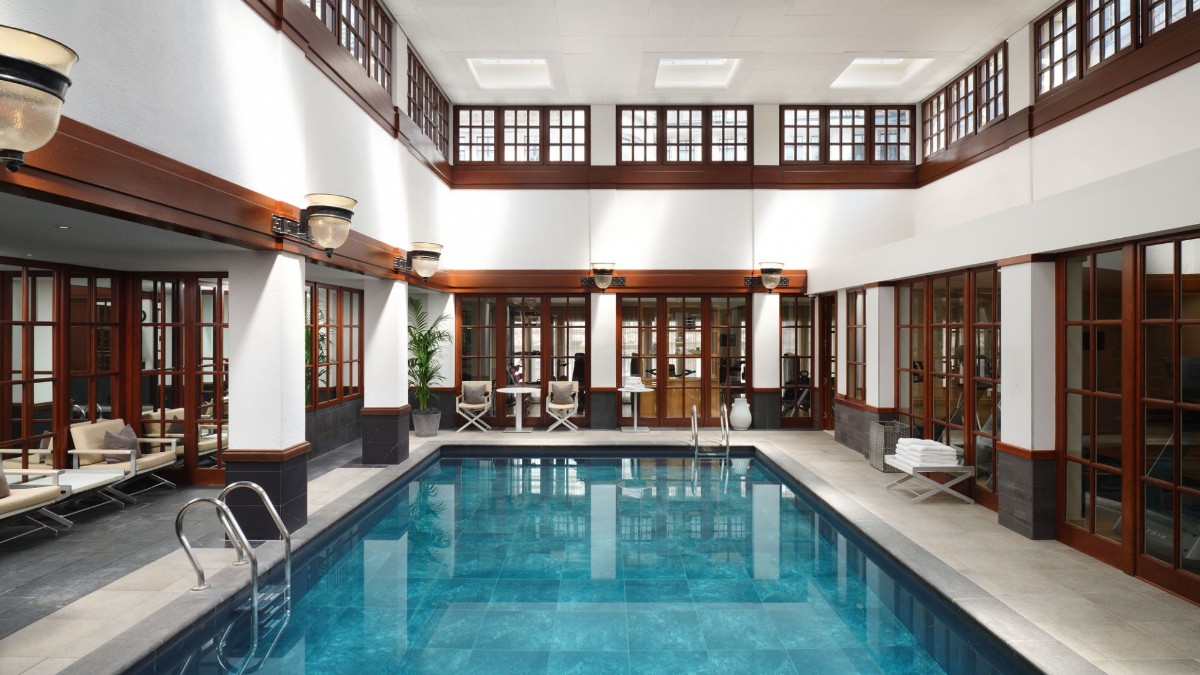 Indoor swimming pool at Hotel The Savoy