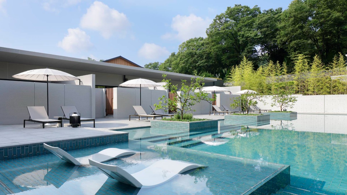 Outdoor swimming pool at ROKU KYOTO, LXR Hotels & Resorts