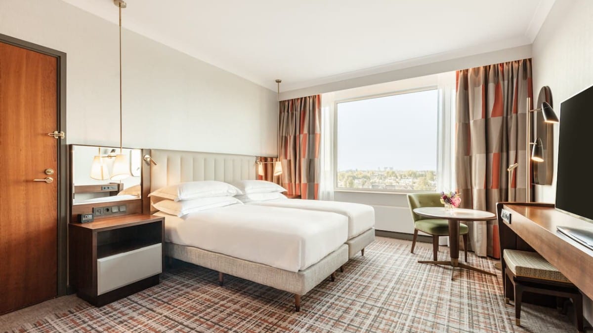 Schlafzimmer im Hotel Hilton Amsterdam