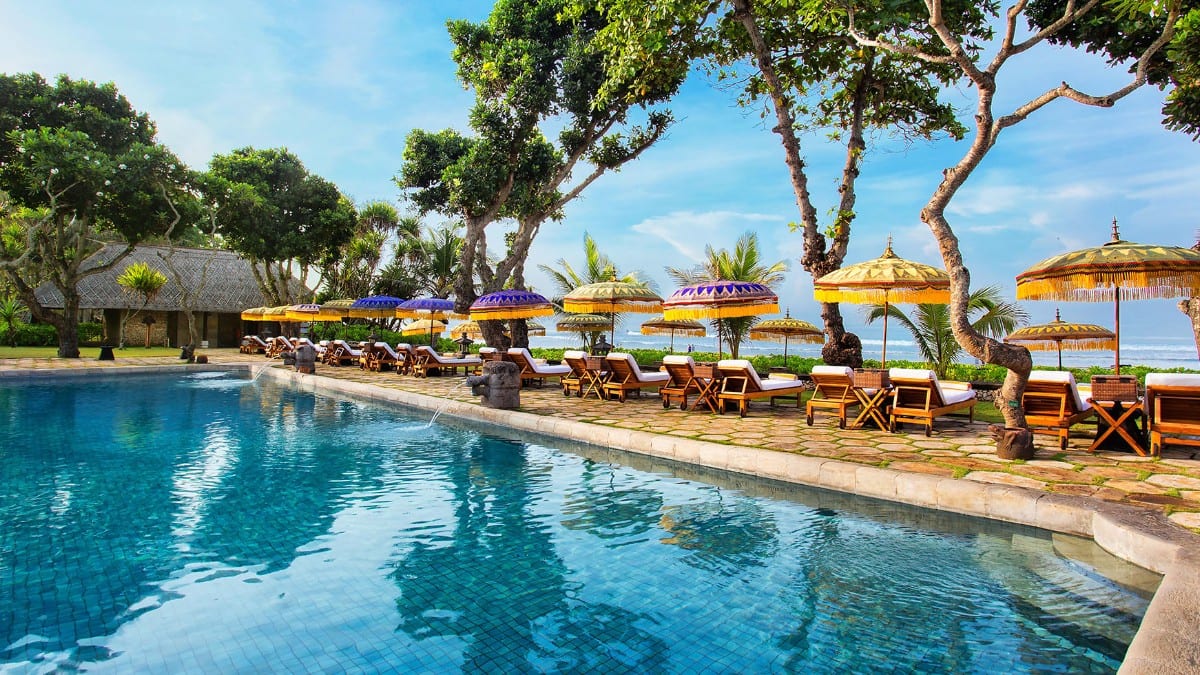 Aussichtsbereiche im The Oberoi Beach Resort, Bali