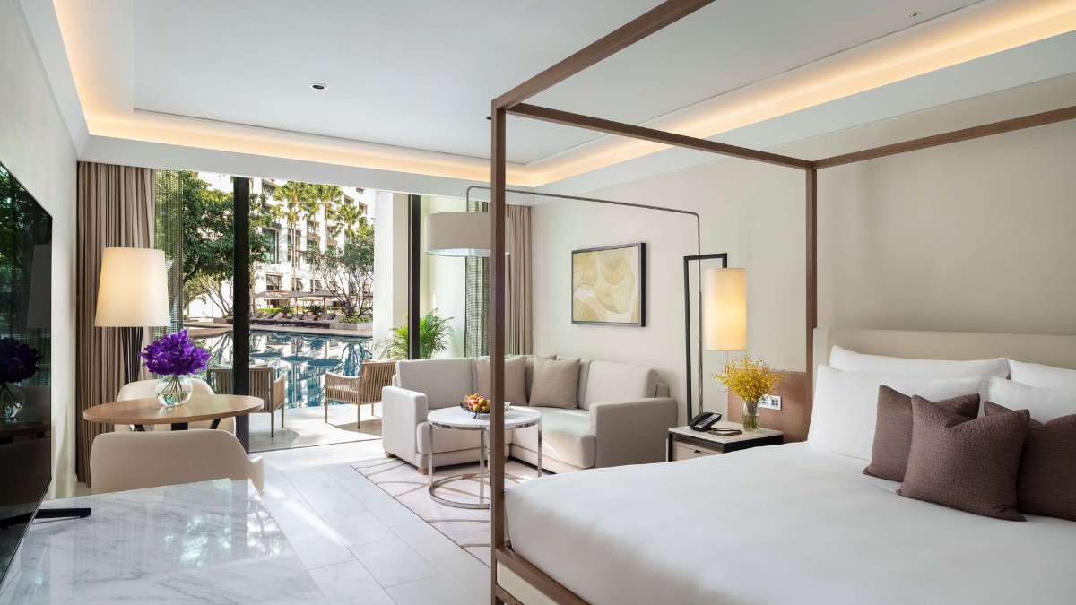 Bedroom at Siam Kempinski Hotel Bangkok
