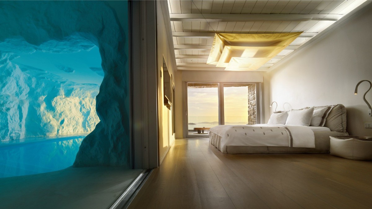 Bedroom at Cavo Tagoo Mykonos