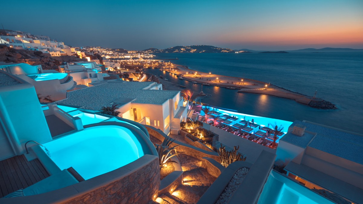 View areas at Cavo Tagoo Mykonos