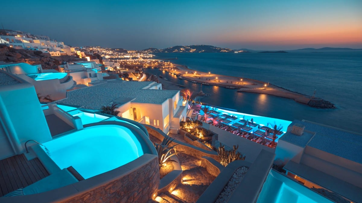 Aussichtsbereiche im Cavo Tagoo Mykonos