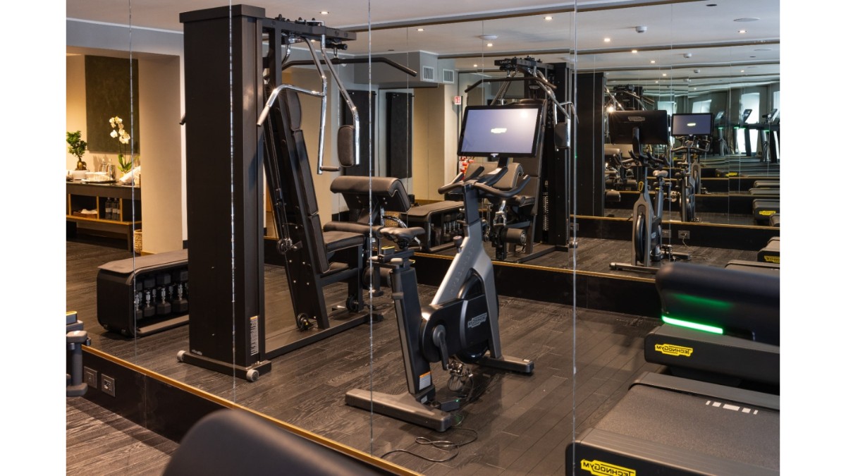 Gym room at Hotel Umiltà 36