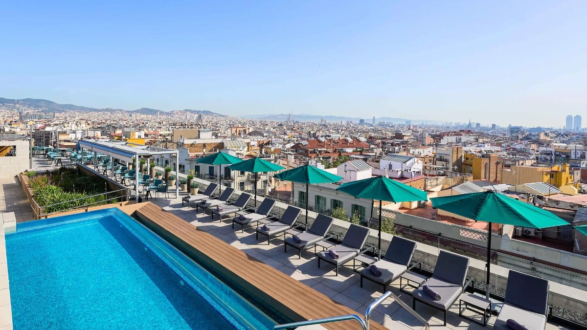 Dachterrasse mit Aussicht im InterContinental Barcelona