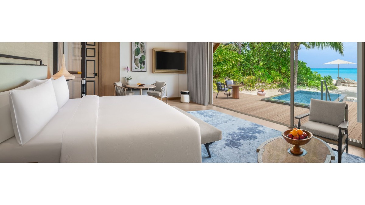 Bedroom at JW Marriott Maldives Kaafu Atoll Island Resort