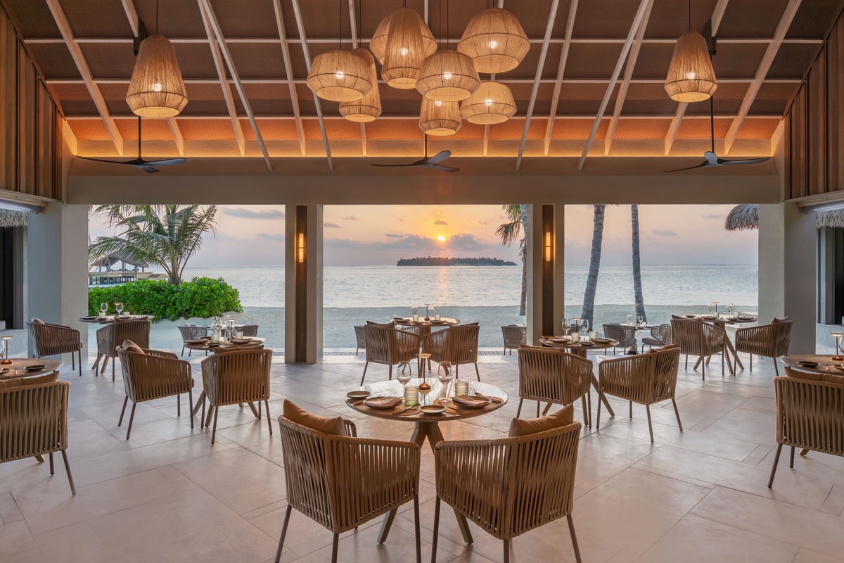 Restaurant at JW Marriott Maldives Kaafu Atoll Island Resort