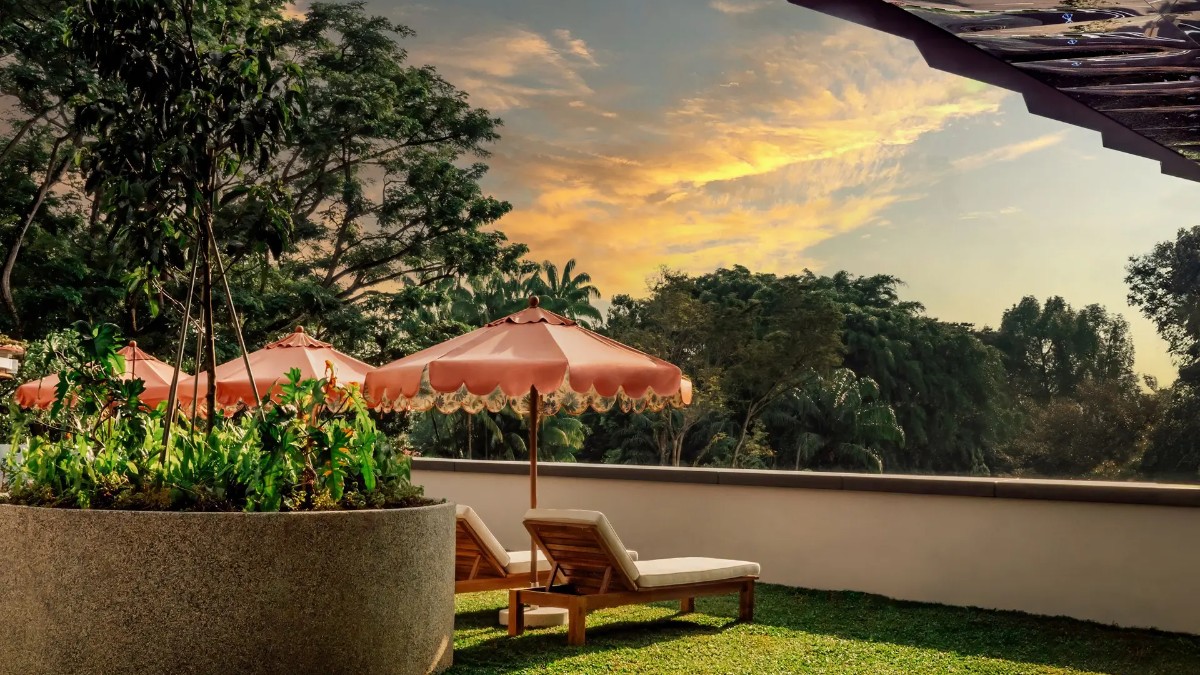 Outdoor swimming pool at The Standard, Singapore