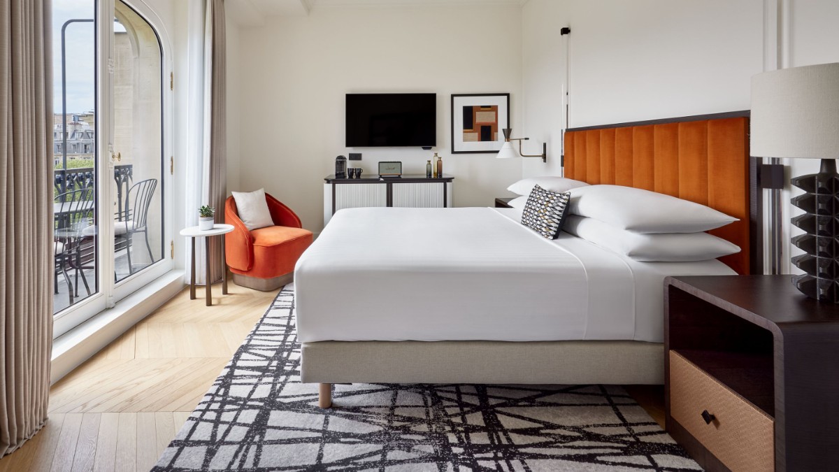 Bedroom at Paris Marriott Champs Elysees Hotel