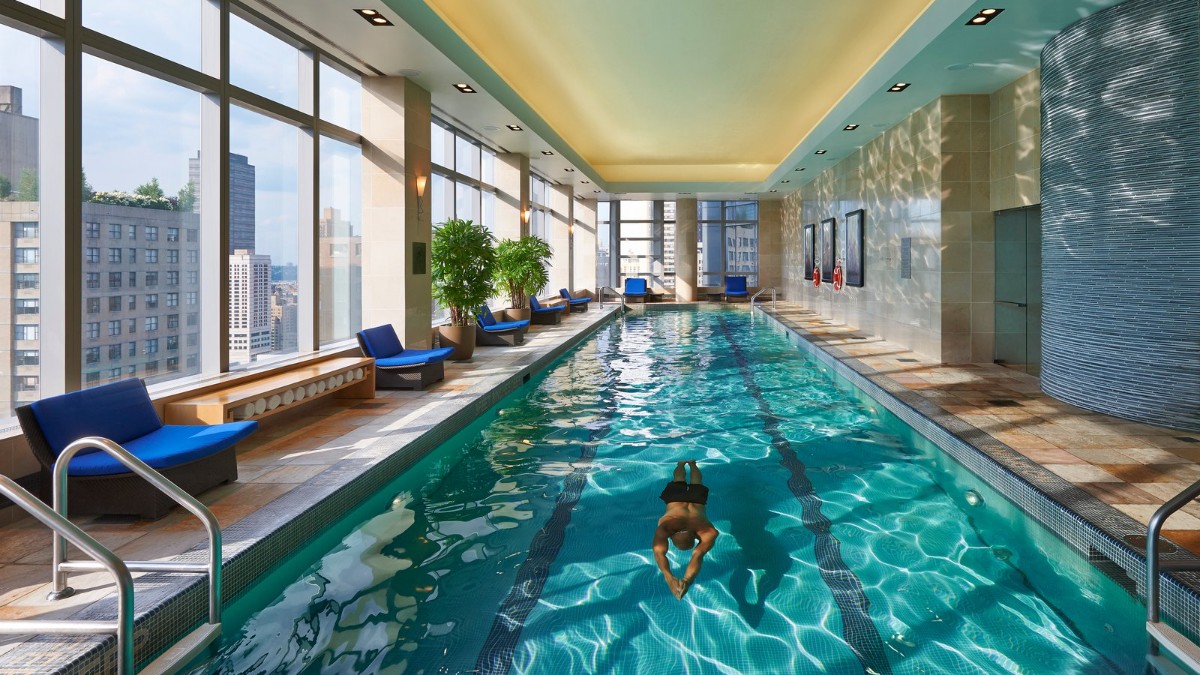 Indoor swimming pool at Mandarin Oriental New York
