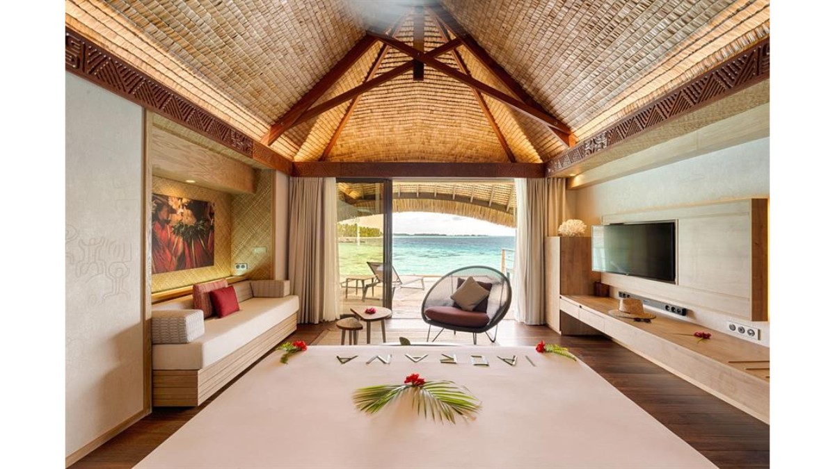 Bedroom at Le Bora Bora by Pearl Resorts