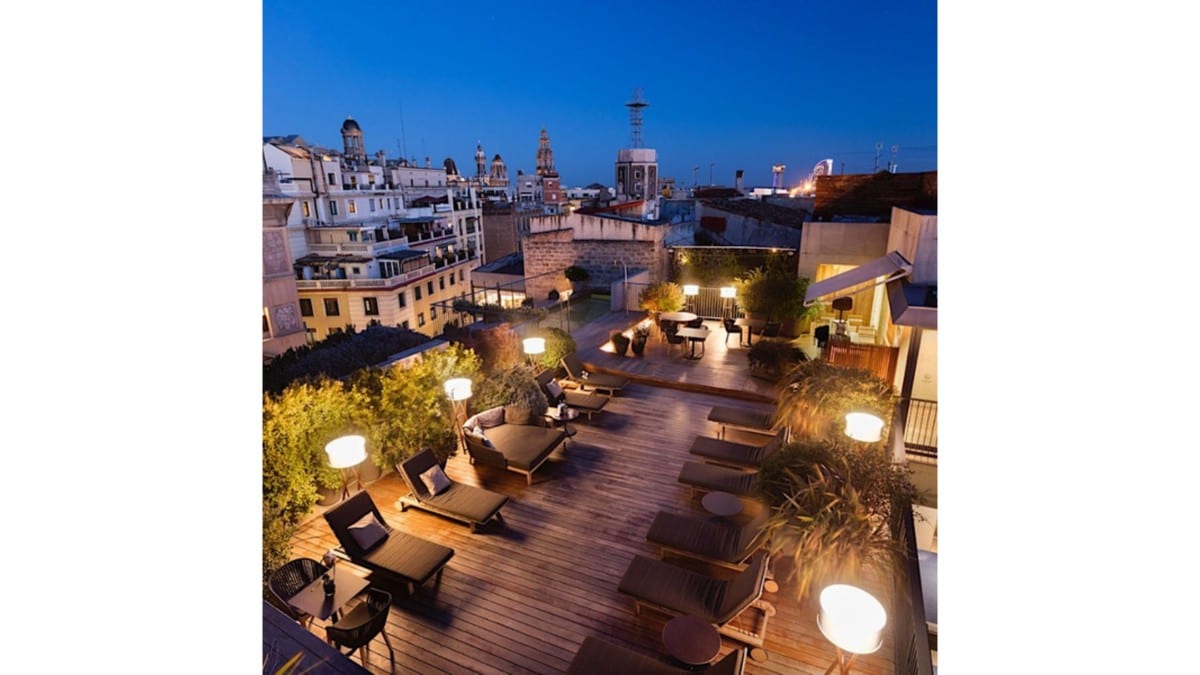 Dachterrasse im Mercer Hotel Barcelona