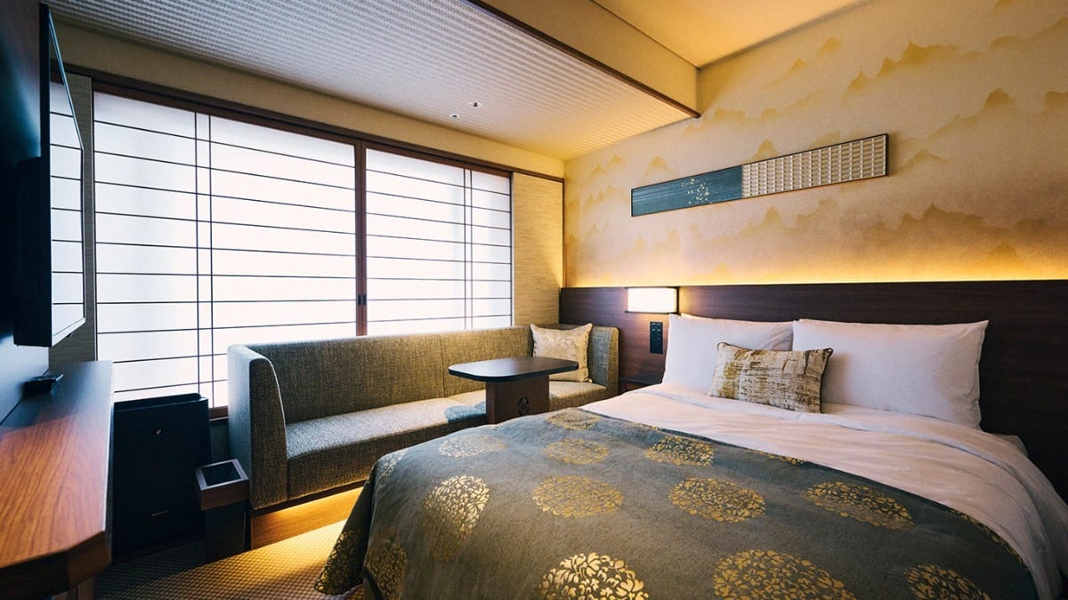 Schlafzimmer im Soraniwa Terrace Kyoto Bettei