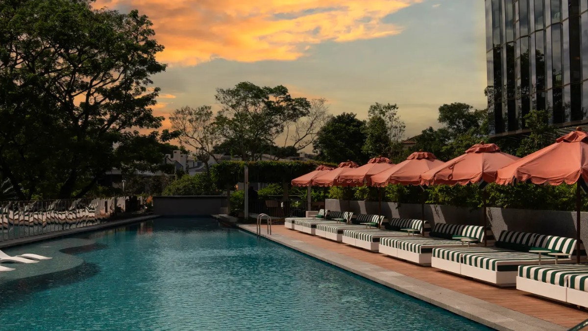 Outdoor swimming pool at The Standard, Singapore