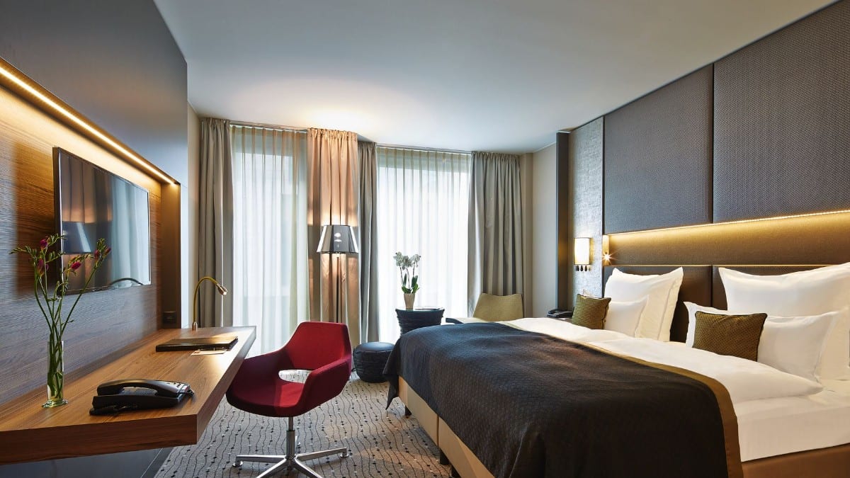 Schlafzimmer im Steigenberger Hotel am Kanzleramt
