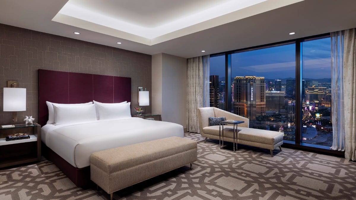 Schlafzimmer im Crockfords Las Vegas, Lxr Hotels & Resorts