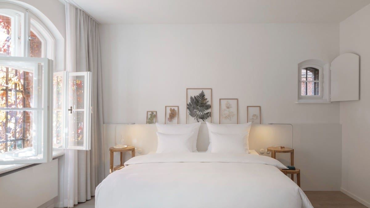 Schlafzimmer im Wilmina Hotel