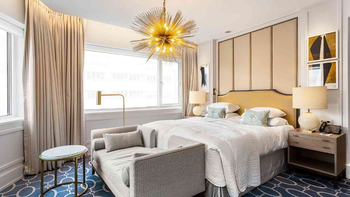 Schlafzimmer im Hotel Continental