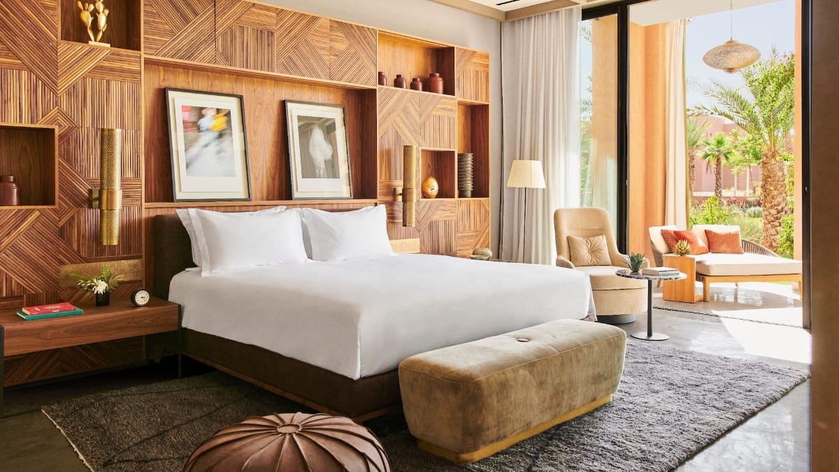 Schlafzimmer im Park Hyatt Marrakech