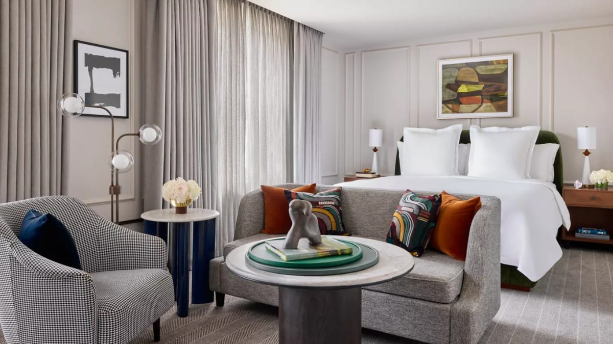 Bedroom at Rosewood Hotel Georgia
