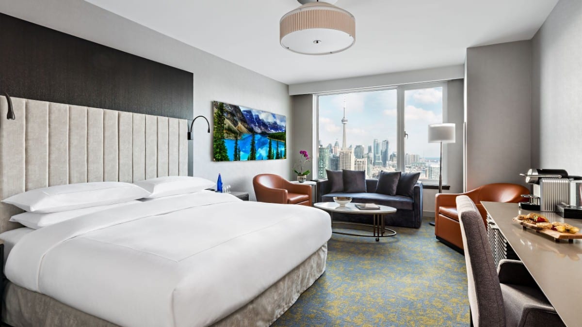 Bedroom at Hotel X Toronto, a Destination by Hyatt Hotel