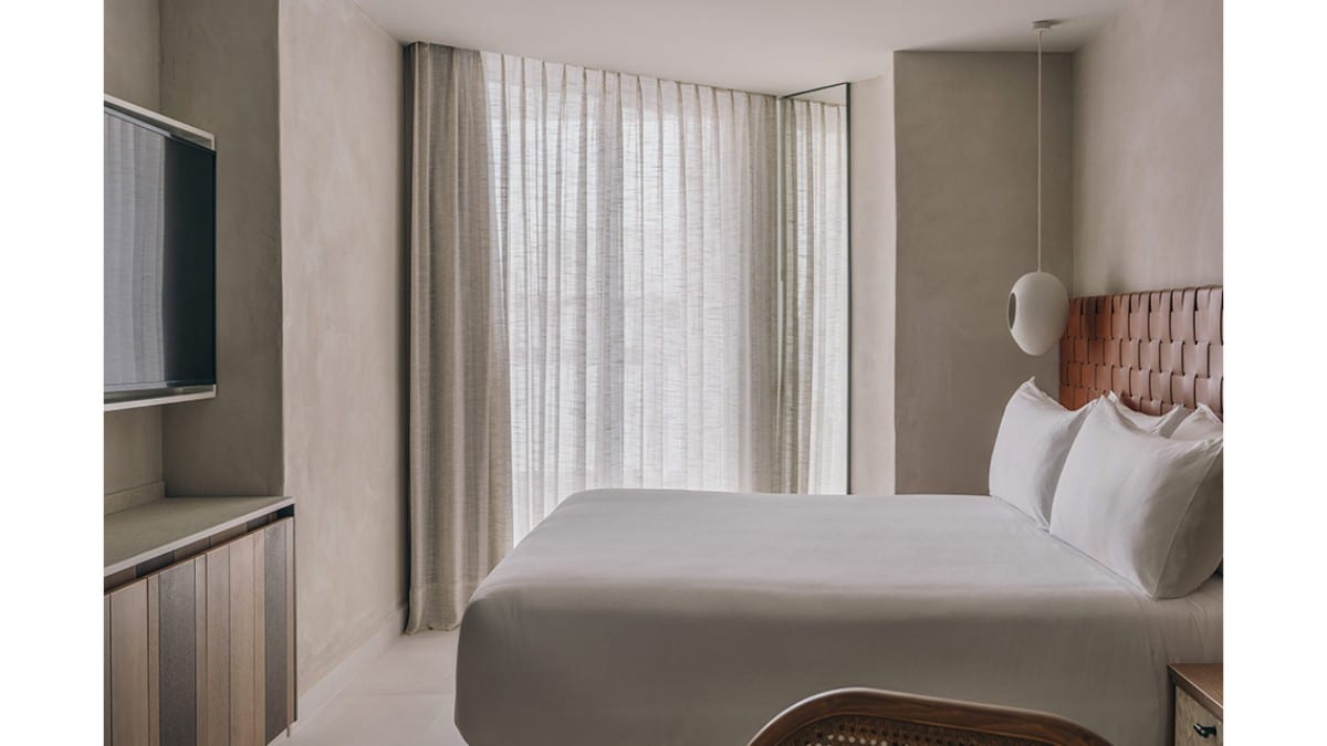 Schlafzimmer im Mondrian Ibiza