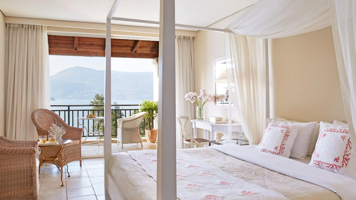 Schlafzimmer im Grecotel Eva Palace