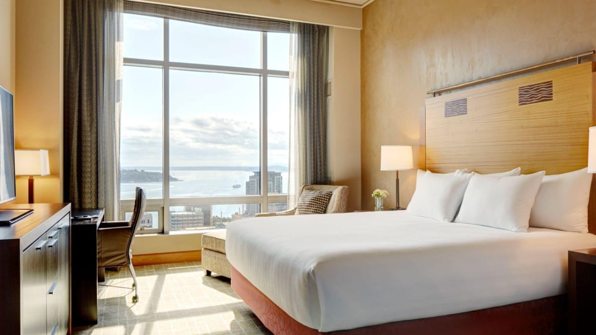 Bedroom at Grand Hyatt Seattle