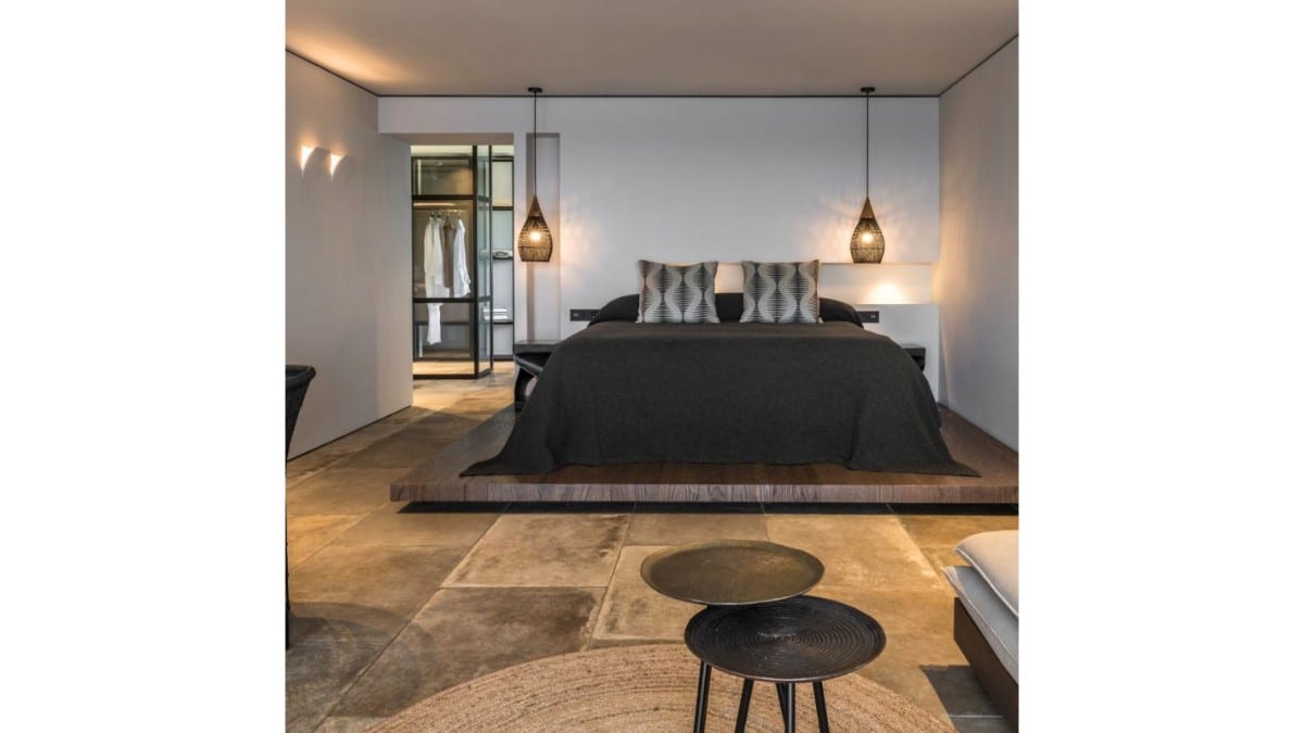 Schlafzimmer im Minos Palace Hotel & Suites - Adults Only